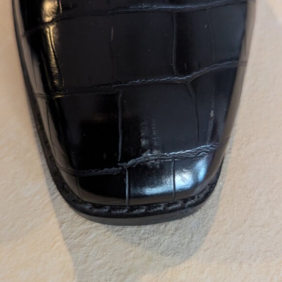 Faux Leather Belted Heel - Picture 8 of 8